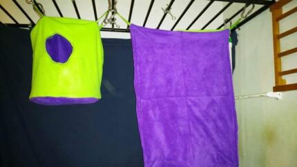 Plush hammock 2x2 with matching soft box (Spider Monkey Adoption USA)/ ,Prime Monkey Hub)